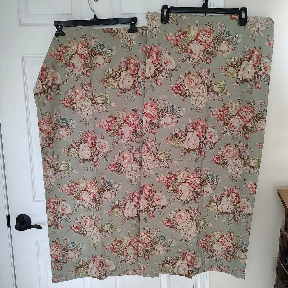 Vintage Ralph Lauren Home Charlotte Sage Floral King Pillow Cases Set Of 2 - Picture 5 of 8